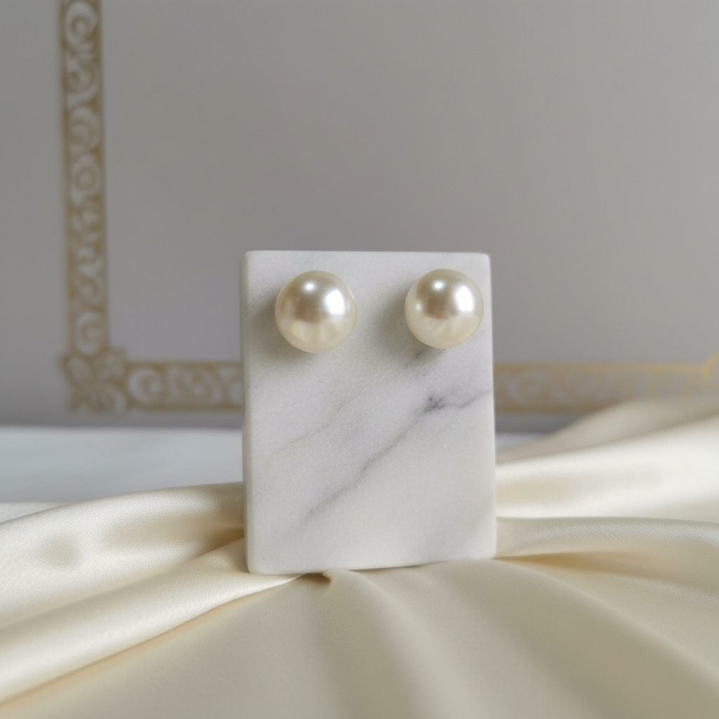 BIG PEARL STUDS