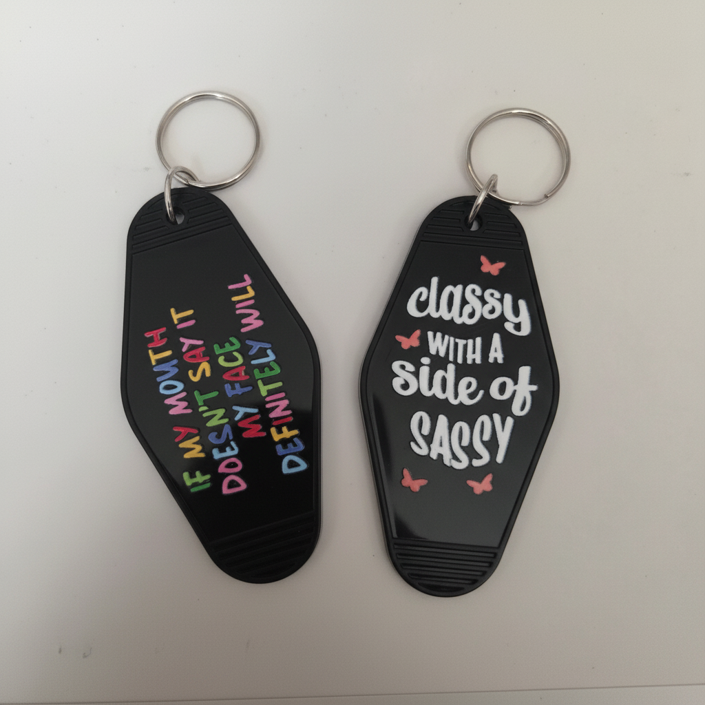 Black Keychain Set Combined Background