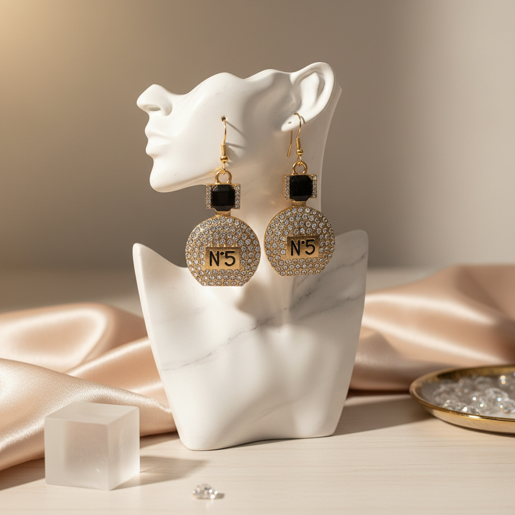 GOLD PERFUME EARRINGS
