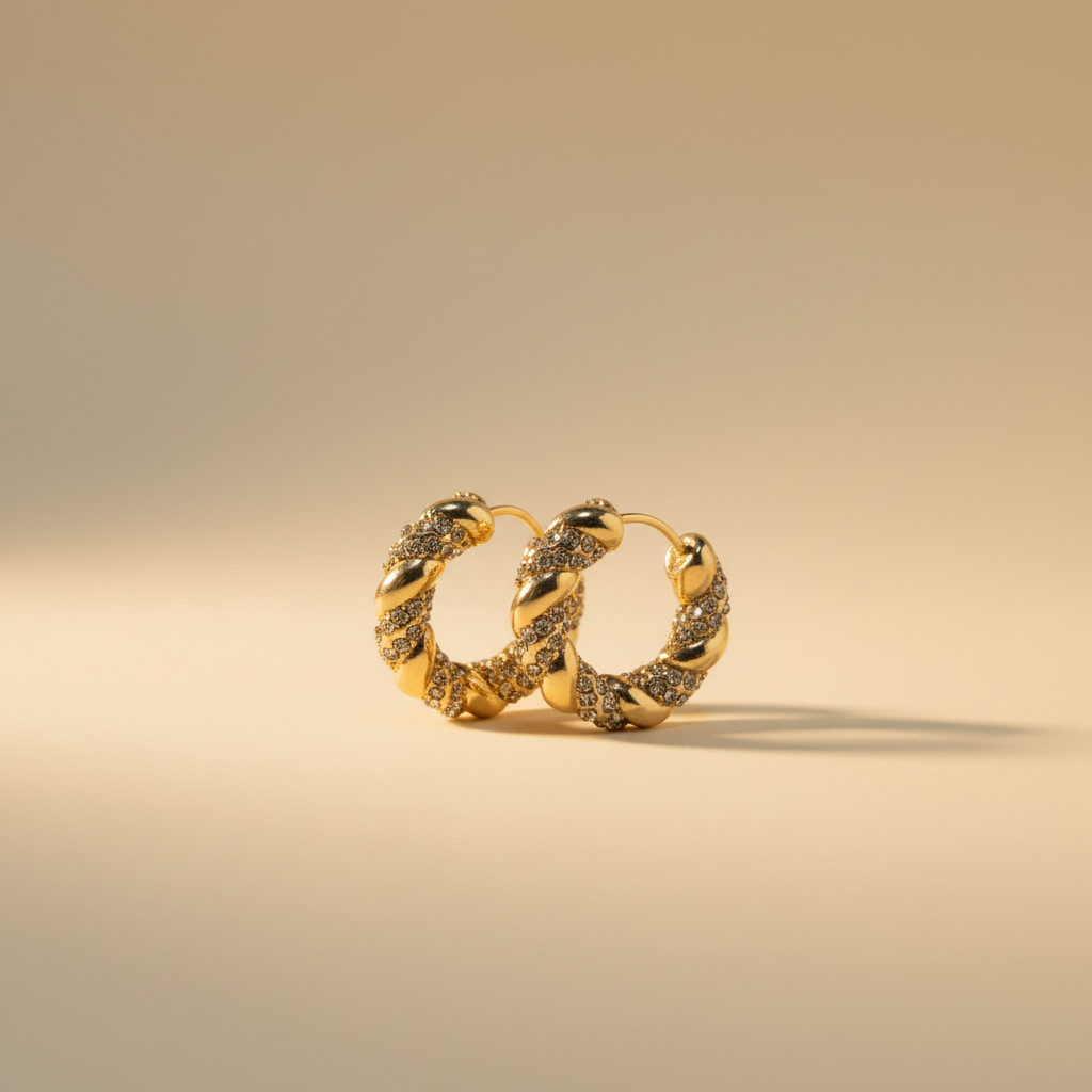 GOLD TEXTURED HOOPS Background