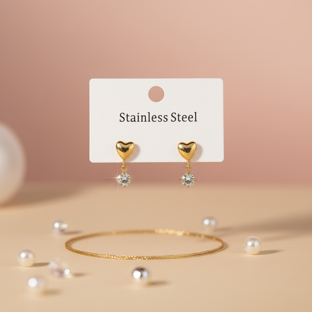HEART DANGLES GOLD Background
