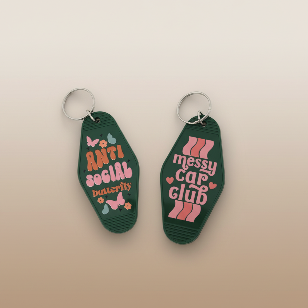 Hunter Green Keychain Set Combined Background