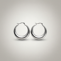 Large Silver Hoops Background
