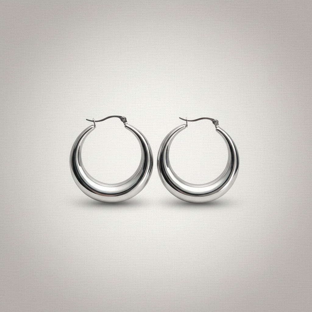 Large Silver Hoops Background