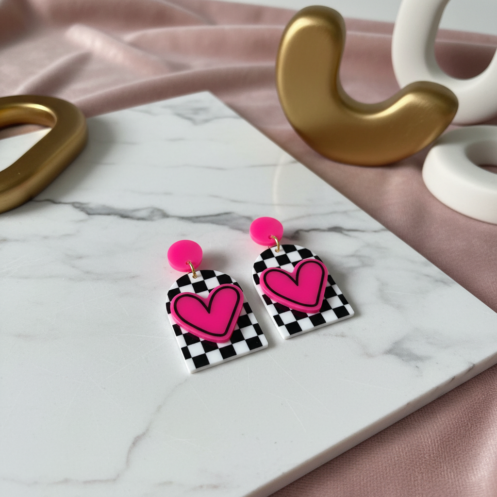 NEON PINK HEARTS Background