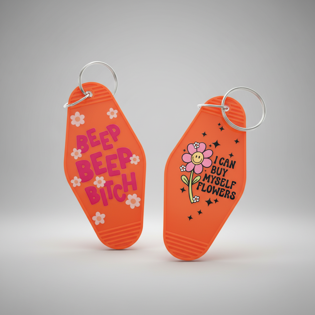 Orange Keychain Set Combined Background