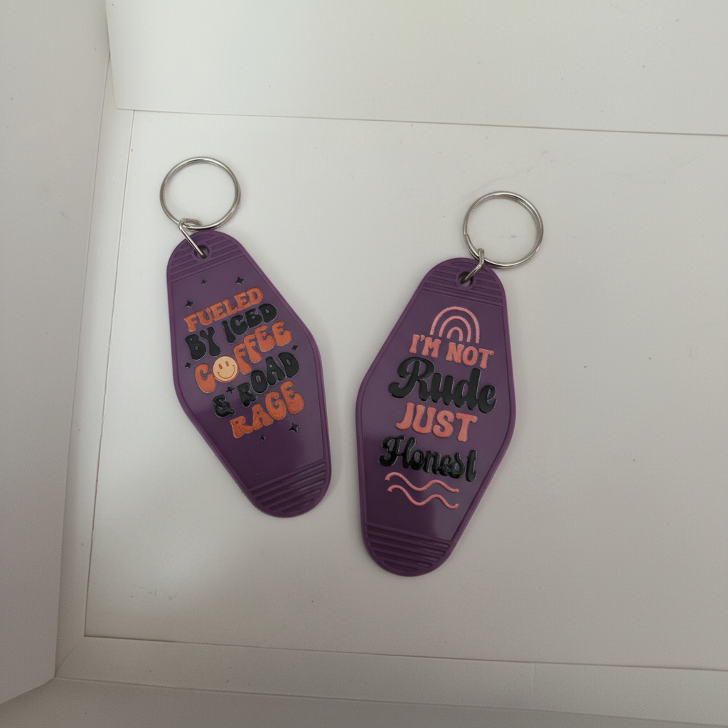 Purple Keychain Set Combined Background