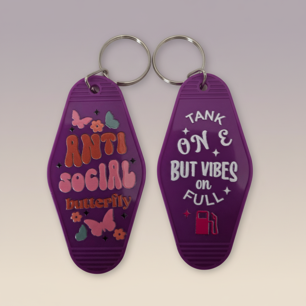 Purple Keychain Set Combined Background