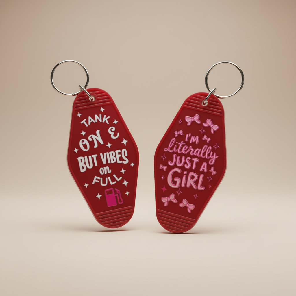 Red Keychain Set Combined Background