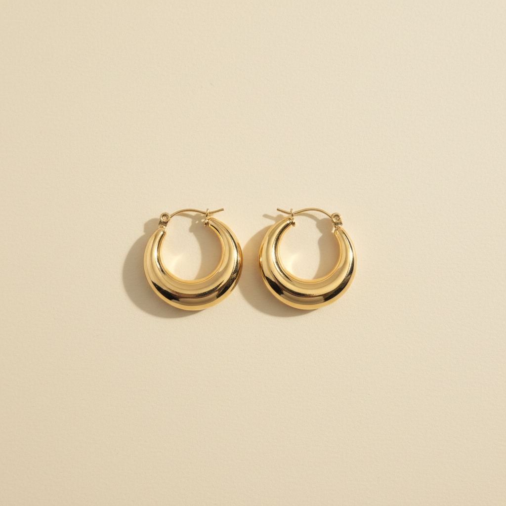 Small Gold Hoops Background