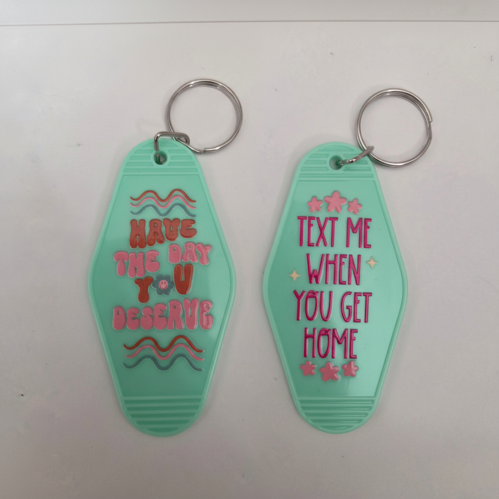 Teal Keychain Set Combined Background