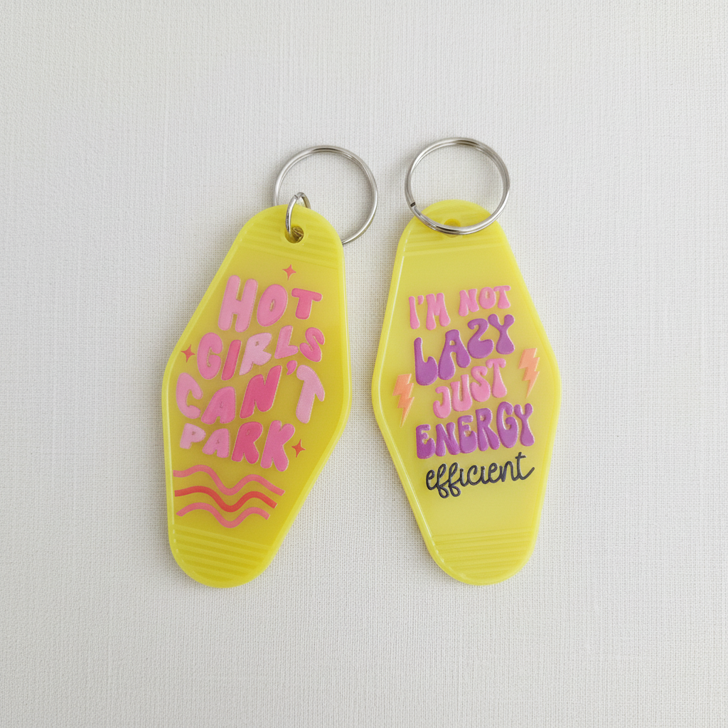 Yellow Keychain Set Combined Background
